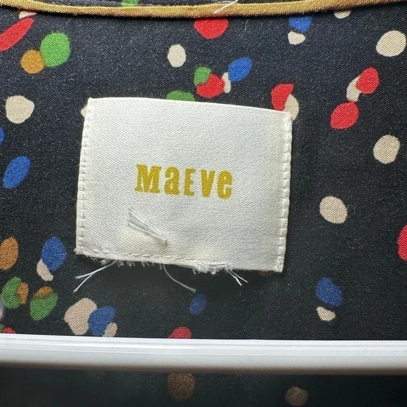 Anthropologie Maeve Polka Dot Button Down Blouse - Picture 4 of 9